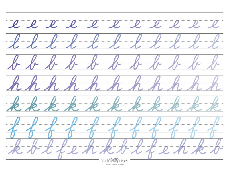 Cursive Lowercase Alphabet – Rosie Christine